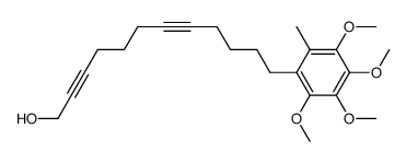 1-(12-hydroxydodeca-5,10-diynyl)-2,3,4,5-tetramethoxy-6-methylbenzene Structure