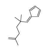 5-(2,2,5-trimethylhex-5-enylidene)cyclopenta-1,3-diene Structure