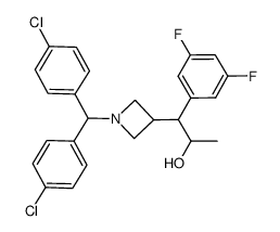 {1-[bis(4-chlorophenyl)methyl]azetidin-3-yl}-1-(3,5-difluorophenyl)propan-2-ol结构式