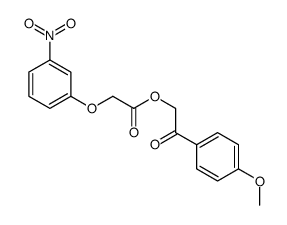 [2-(4-methoxyphenyl)-2-oxoethyl] 2-(3-nitrophenoxy)acetate结构式