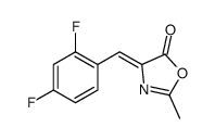 4-[(2,4-difluorophenyl)methylidene]-2-methyl-1,3-oxazol-5-one结构式