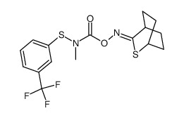2-Thiabicyclo[2.2.2]octan-3-one O-(N-methyl)-N-(3-trifluoromethylphenylthio)-aminocarbonyloxime Structure