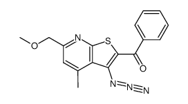 (3-Azido-6-methoxymethyl-4-methyl-thieno[2,3-b]pyridin-2-yl)-phenyl-methanone Structure