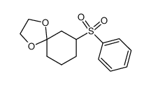 1,1-(ethylenedioxy)-3-(phenylsulfonyl)-cyclohexane结构式