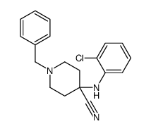 1-benzyl-4-[(2-chlorophenyl)amino]piperidine-4-carbonitrile结构式
