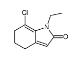 7-chloro-1-ethyl-1,4,5,6-tetrahydro-2H-indol-2-one结构式