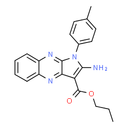Propyl 2-amino-1-(4-methylphenyl)-1H-pyrrolo[2,3-b]quinoxaline-3-carboxylate结构式