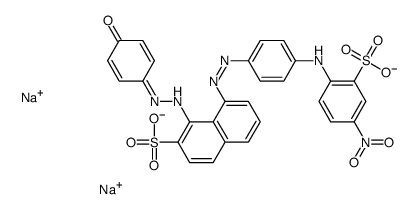disodium (5or8)-[(4-hydroxyphenyl)azo]-(8or5)-[[4-[(4-nitro-2-sulphonatophenyl)amino]phenyl]azo]naphthalene-2-sulphonate Structure