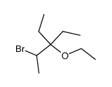 3-ethoxy-3-ethyl-2-bromo-pentane Structure