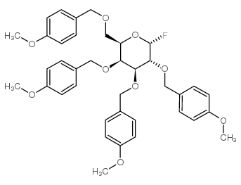 2,3,4,6-Tetra-O-(4-methoxybenzyl)-D-galactopyranosylfluoride结构式