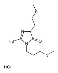 Hydantoin, 3-(3-(dimethylamino)propyl)-5-(2-(methylthio)ethyl)-2-thio- , hydrochloride结构式