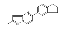 Pyrazolo[1,5-a]pyrimidine, 5-(2,3-dihydro-1H-inden-5-yl)-2-methyl Structure