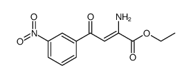 2-Butenoic acid, 2-amino-4-(3-nitrophenyl)-4-oxo-, ethyl ester Structure
