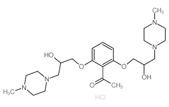 1-(2,6-Bis(2-hydroxy-3-(4-methyl-1-piperazinyl)propoxy)phenyl)ethanone tetrahydrochloride结构式