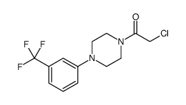 Ethanone, 2-chloro-1-[4-[3-(trifluoromethyl)phenyl]-1-piperazinyl]结构式