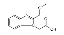 1H-Benzimidazole-1-acetic acid, 2-[(methylthio)methyl] Structure