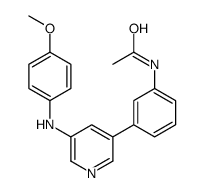 N-[3-[5-(4-methoxyanilino)pyridin-3-yl]phenyl]acetamide结构式