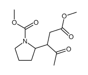 methyl 2-(1-methoxy-1,4-dioxopentan-3-yl)pyrrolidine-1-carboxylate结构式