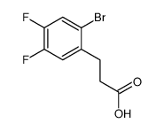 3-(2-溴-4,5-二氟苯基)丙酸结构式