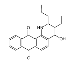 4-hydroxy-3-ethyl-2-propyl-7,12-dioxo-1,2,3,4,7,12-hexahydronaphtho-<2,3-h>quinoline结构式