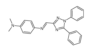 4-Dimethylamino-N-<(1,5-diphenyl-1,2,4-triazol-3-yl)methylen>anilin Structure