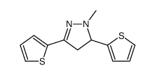 2-methyl-3,5-dithiophen-2-yl-3,4-dihydropyrazole Structure
