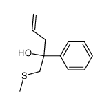 1-methylthio-2-phenylpent-4-en-2-ol Structure