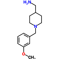 1-[1-(3-Methoxybenzyl)-4-piperidinyl]methanamine Structure