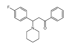 3-(4-fluorophenyl)-1-phenyl-3-piperidin-1-ylpropan-1-one结构式