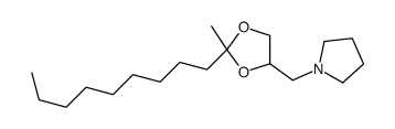 1-[(2-methyl-2-nonyl-1,3-dioxolan-4-yl)methyl]pyrrolidine结构式