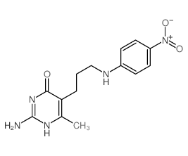 4(3H)-Pyrimidinone,2-amino-6-methyl-5-[3-[(4-nitrophenyl)amino]propyl]-结构式
