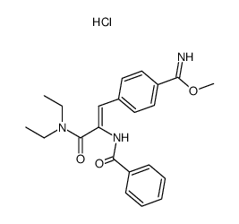 4-((Z)-2-Benzoylamino-2-diethylcarbamoyl-vinyl)-benzimidic acid methyl ester; hydrochloride Structure