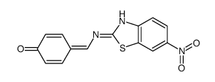 4-[[(6-nitro-1,3-benzothiazol-2-yl)amino]methylidene]cyclohexa-2,5-dien-1-one结构式