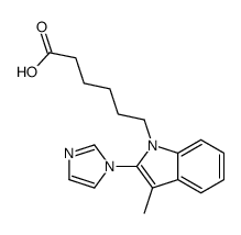 6-(2-imidazol-1-yl-3-methylindol-1-yl)hexanoic acid结构式