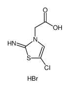 3(2H)-Thiazoleacetic acid, 5-chloro-2-imino-, hydrobromide结构式