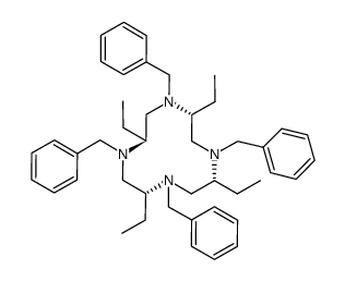 (2RS,5RS,8RS,11SR)-1,4,7,10-tetrabenzyl-2,5,8,11-tetraethyl-1,4,7,10-tetraazacyclododecane结构式