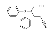 5-hydroxy-4-[methyl(diphenyl)silyl]pentanenitrile结构式