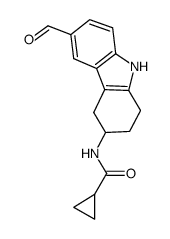 cyclopropanecarboxylic acid (6-formyl-2,3,4,9-tetrahydro-1H-carbazol-3-yl)amide结构式