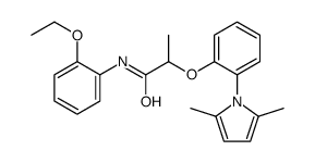 2-[2-(2,5-dimethylpyrrol-1-yl)phenoxy]-N-(2-ethoxyphenyl)propanamide结构式