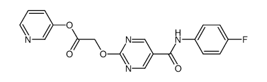 [5-(4-Fluorophenylcarbamoyl)pyrimidin-2-yloxy]acetic acid pyridin-3-yl ester结构式