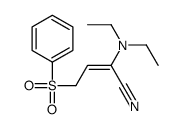 4-(benzenesulfonyl)-2-(diethylamino)but-2-enenitrile Structure