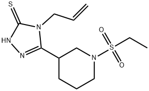 4-Allyl-5-[1-(ethylsulfonyl)piperidin-3-yl]-4H-1,2,4-triazole-3-thiol结构式