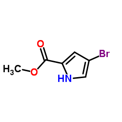 4-溴吡咯-2-甲酸甲酯结构式