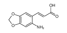 3-(6-amino-1,3-benzodioxol-5-yl)prop-2-enoic acid结构式