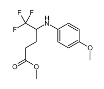 methyl 5,5,5-trifluoro-4-(4-methoxyanilino)pentanoate Structure