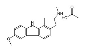 acetic acid,2-(6-methoxy-1-methyl-9H-carbazol-2-yl)-N-methylethanamine结构式