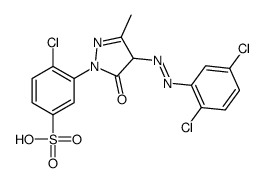 4-chloro-3-[4-[(2,5-dichlorophenyl)azo]-4,5-dihydro-3-methyl-5-oxo-1H-pyrazol-1-yl]benzenesulphonic acid结构式