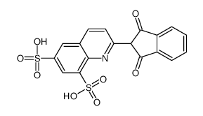 2-(1,3-dioxoinden-2-yl)quinoline-6,8-disulfonic acid结构式