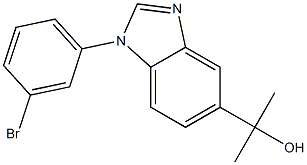 2-(1-(3-bromophenyl)-1H-benzo[d]imidazol-5-yl)propan-2-ol Structure