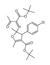 5-((Acetyl)(tert-butoxycarbonyl)methylenamino)-4-(4-chlorphenyl)-4,5-dihydro-2,5-dimethyl-3-furancarbonsaeure-tert-butylester Structure